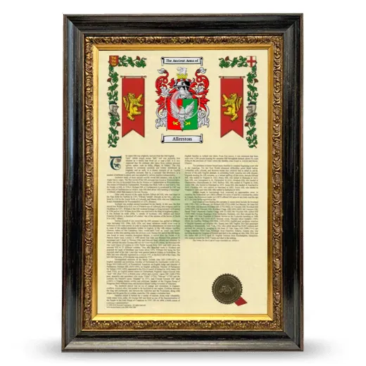 Allerston Armorial History Framed - Heirloom