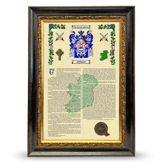 Allohand Armorial History Framed - Heirloom