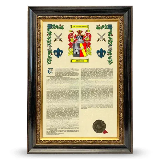Almazán Armorial History Framed - Heirloom