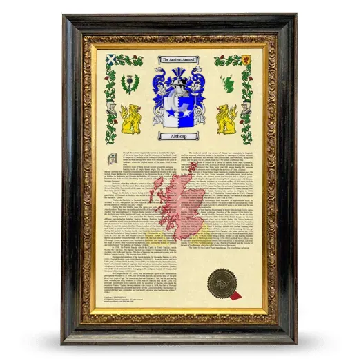 Althorp Armorial History Framed - Heirloom