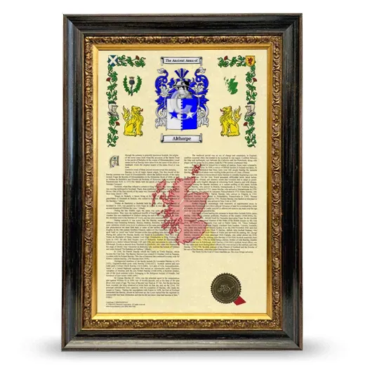 Althorpe Armorial History Framed - Heirloom