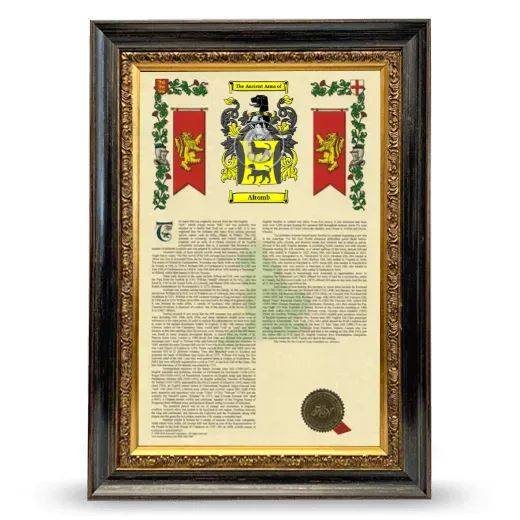 Altomb Armorial History Framed - Heirloom