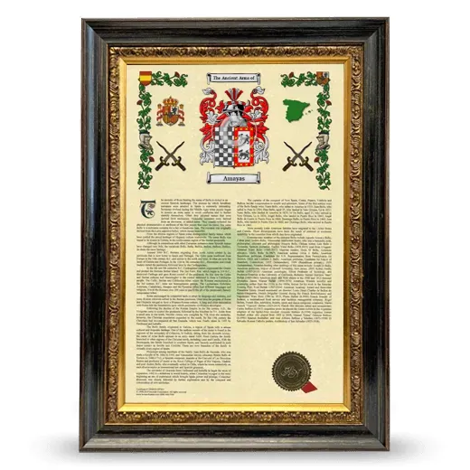 Amayas Armorial History Framed - Heirloom