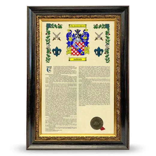 Ambrosis Armorial History Framed - Heirloom