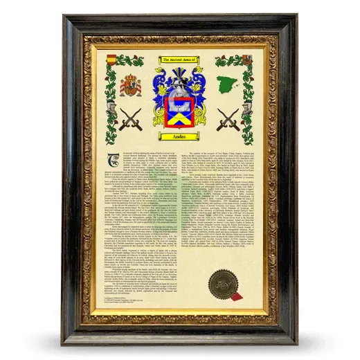 Andas Armorial History Framed - Heirloom