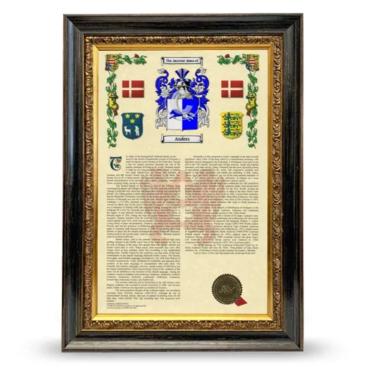 Anders Armorial History Framed - Heirloom