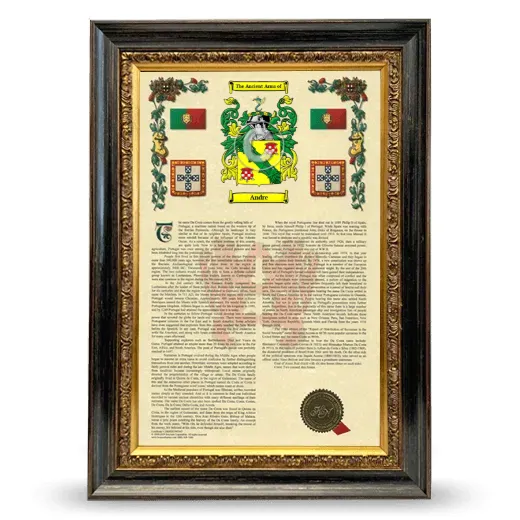 Andre Armorial History Framed - Heirloom