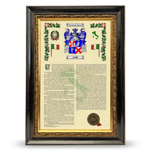 Anelli Armorial History Framed - Heirloom
