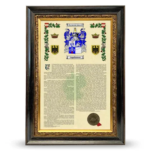 Angelantoni Armorial History Framed - Heirloom