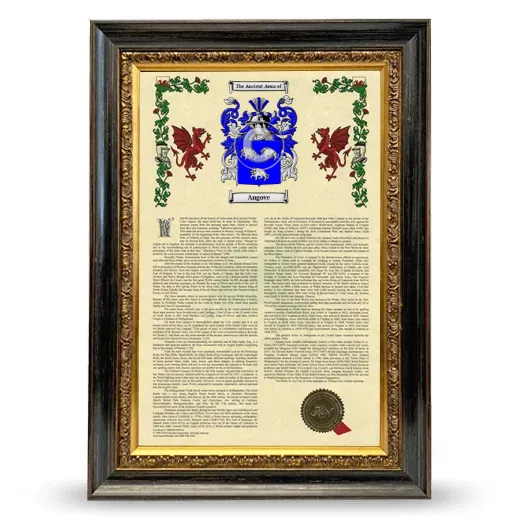 Angove Armorial History Framed - Heirloom