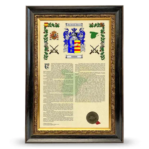 Ansara Armorial History Framed - Heirloom