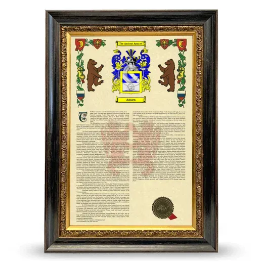 Ansen Armorial History Framed - Heirloom