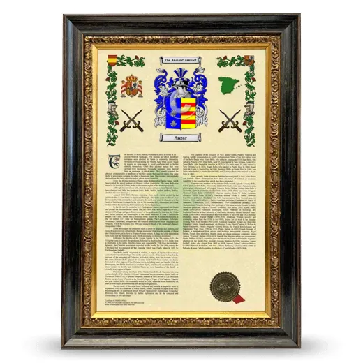 Anzar Armorial History Framed - Heirloom