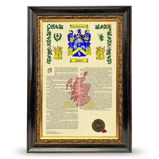 Aplegate Armorial History Framed - Heirloom