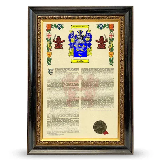 Appilby Armorial History Framed - Heirloom