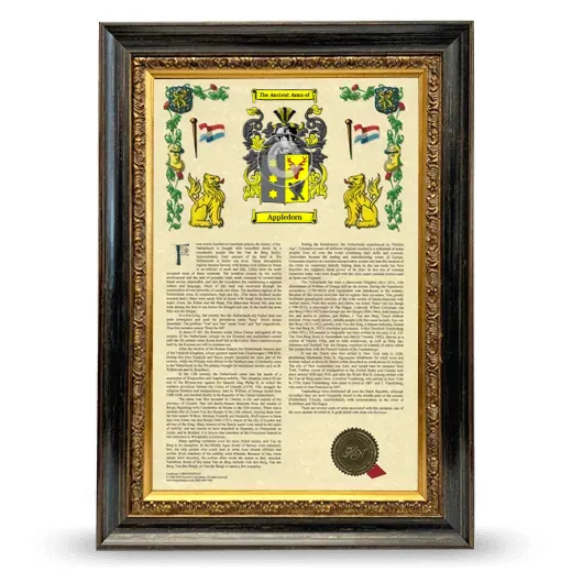 Appledorn Armorial History Framed - Heirloom