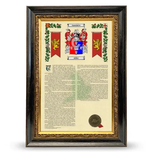 Arber Armorial History Framed - Heirloom