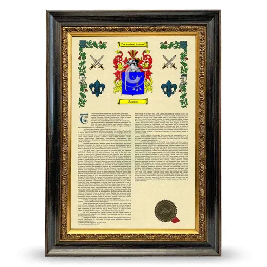 Arcan Armorial History Framed - Heirloom