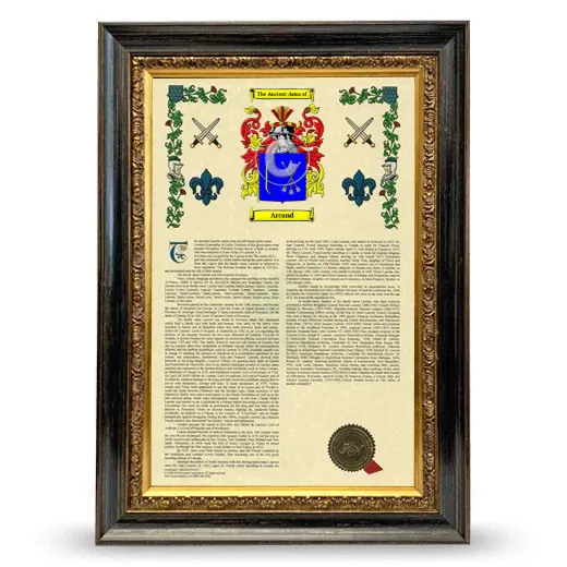 Arcand Armorial History Framed - Heirloom