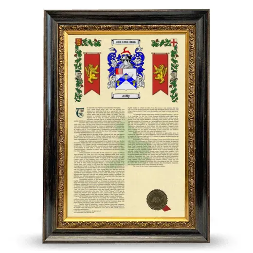 Ardly Armorial History Framed - Heirloom