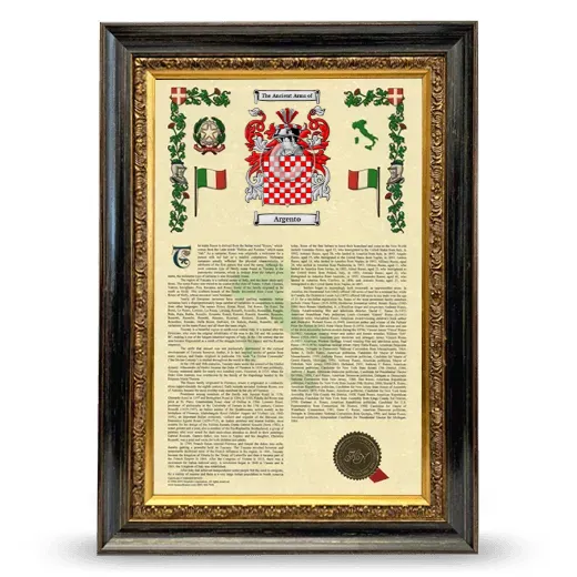Argento Armorial History Framed - Heirloom