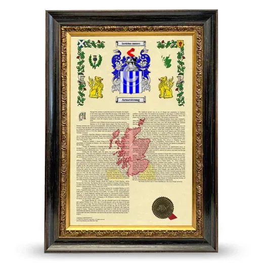 Armestrong Armorial History Framed - Heirloom