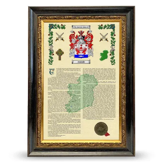 Arneale Armorial History Framed - Heirloom