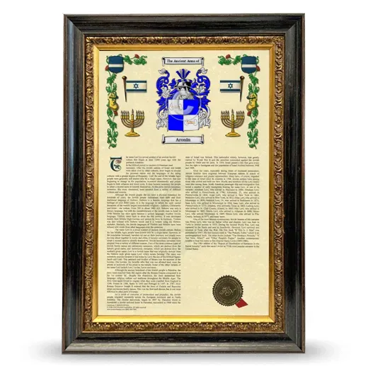 Aronin Armorial History Framed - Heirloom