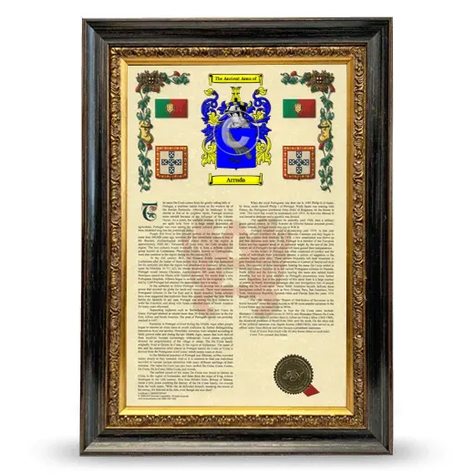 Arruda Armorial History Framed - Heirloom