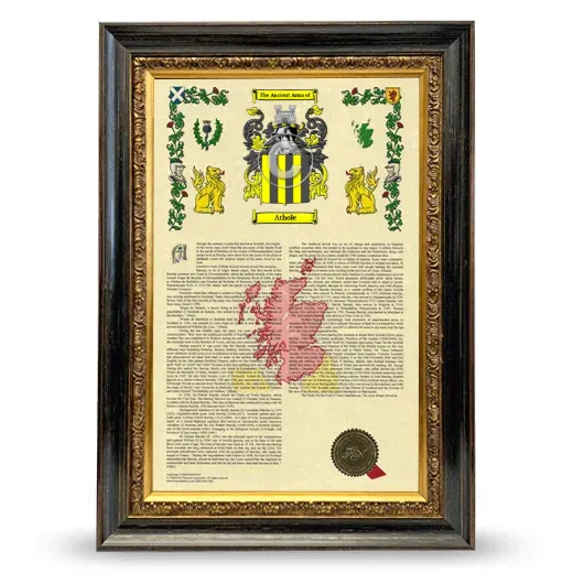 Athole Armorial History Framed - Heirloom