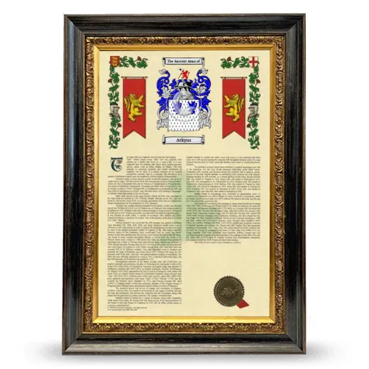 Atkyns Armorial History Framed - Heirloom