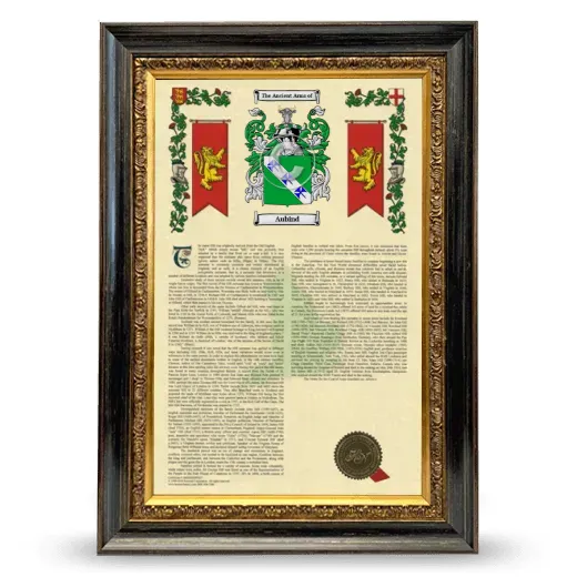 Aubind Armorial History Framed - Heirloom