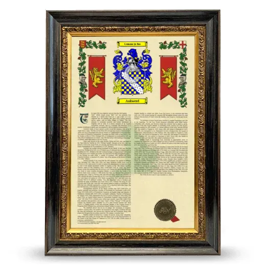 Aukwerd Armorial History Framed - Heirloom