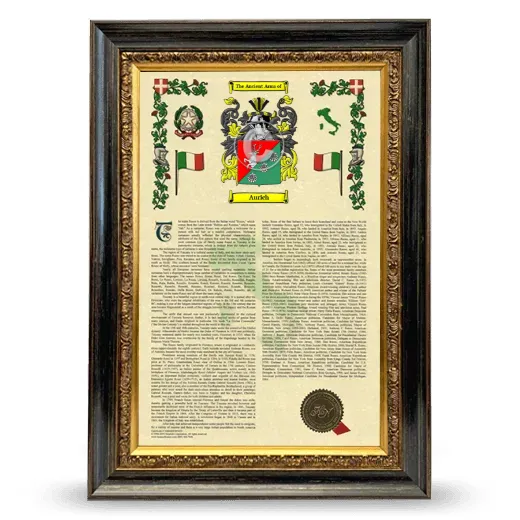 Aurich Armorial History Framed - Heirloom