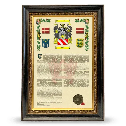 Böer Armorial History Framed - Heirloom