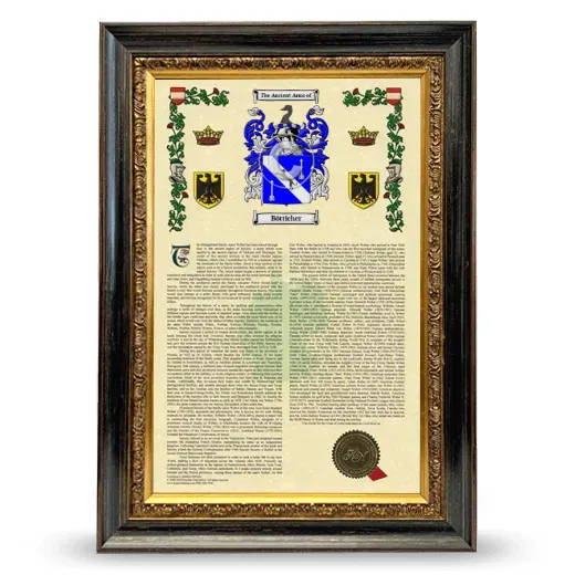 Bötticher Armorial History Framed - Heirloom