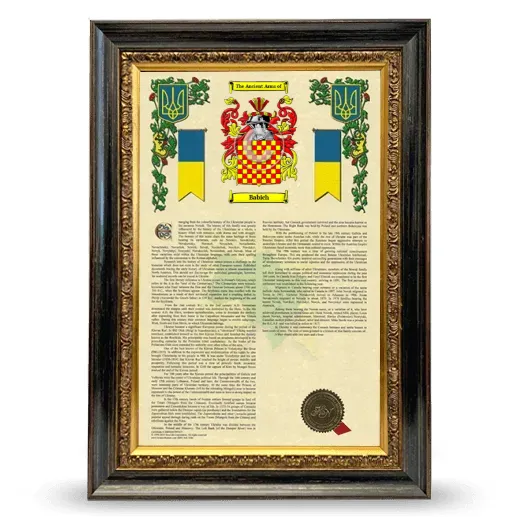 Babich Armorial History Framed - Heirloom