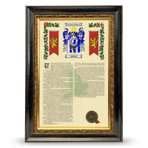 Babwell Armorial History Framed - Heirloom