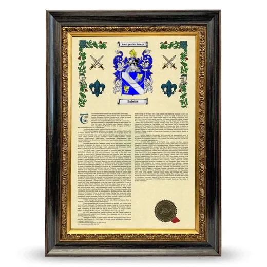 Bajolet Armorial History Framed - Heirloom