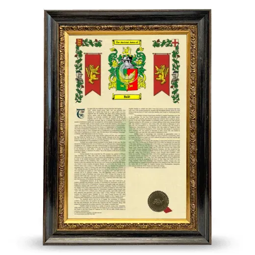 Balè Armorial History Framed - Heirloom