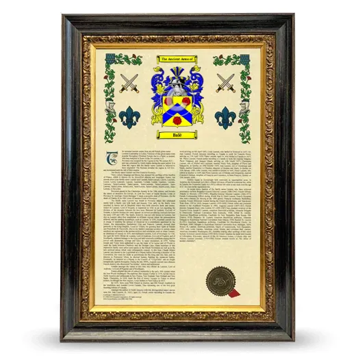 Balè Armorial History Framed - Heirloom