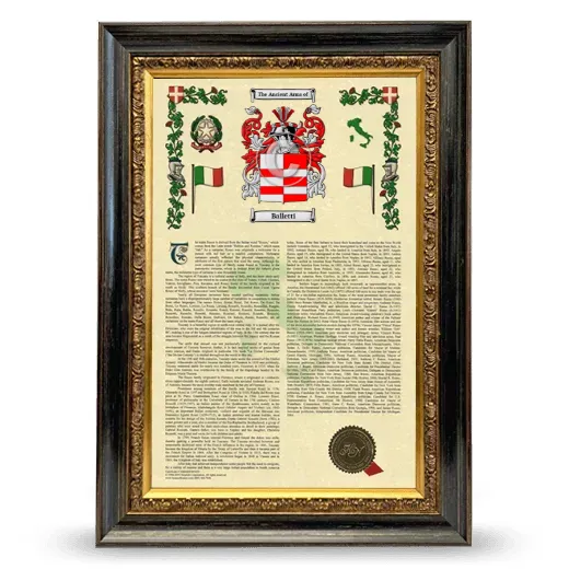 Balletti Armorial History Framed - Heirloom