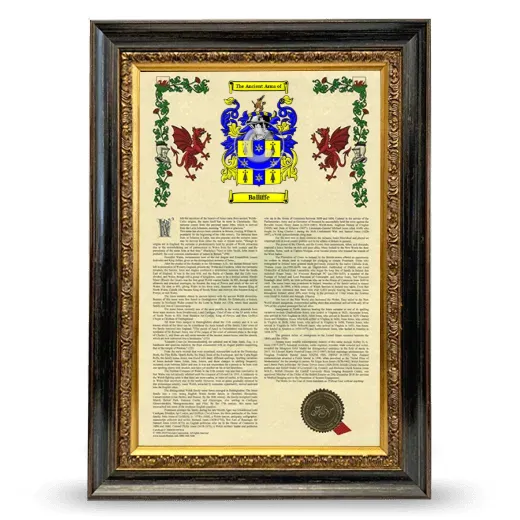 Balliffe Armorial History Framed - Heirloom