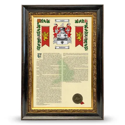 Balstone Armorial History Framed - Heirloom