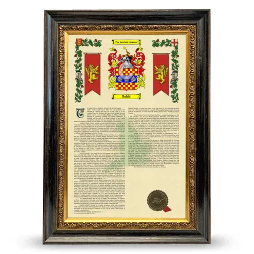Baltić Armorial History Framed - Heirloom