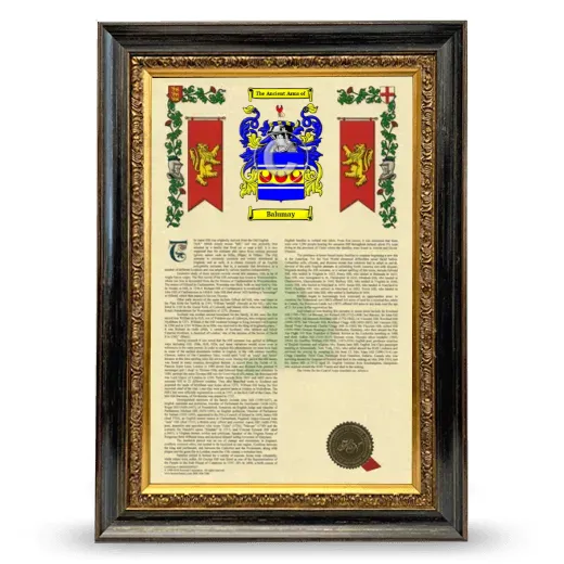 Balumay Armorial History Framed - Heirloom