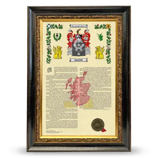Bamfylde Armorial History Framed - Heirloom