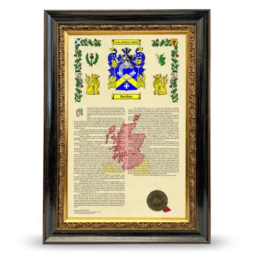 Barclays Armorial History Framed - Heirloom