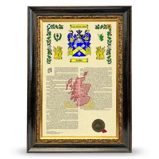 Barkley Armorial History Framed - Heirloom