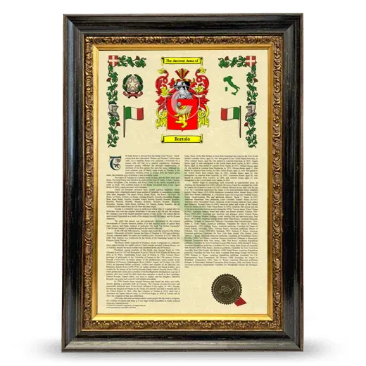 Bartolo Armorial History Framed - Heirloom